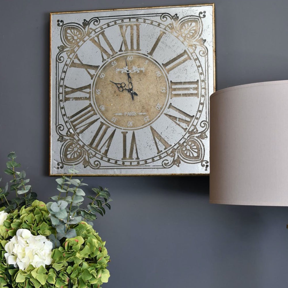 Vienna Antique Gold Mirror Clock | CLICK & COLLECT ONLY