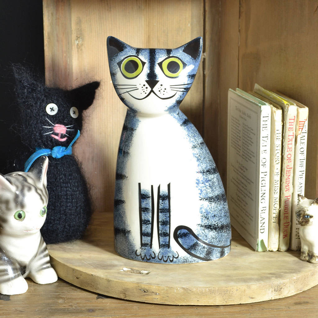 Grey Tabby Cat Money Box