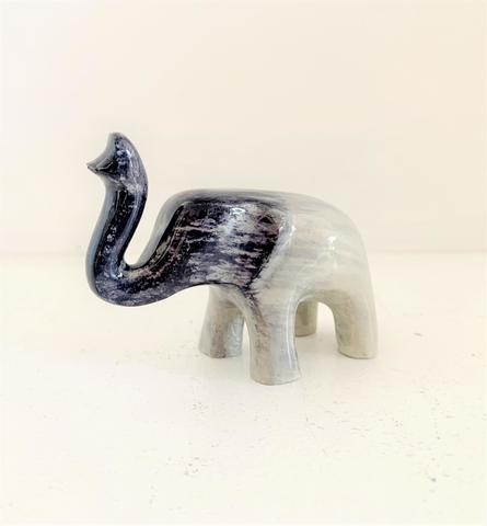 Brushed Silver Elephant Trunk Up | Small