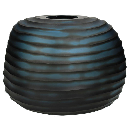 Blue & Black Glass Vase | CLICK & COLLECT ONLY