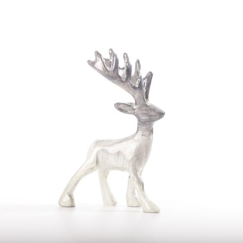 Brushed Silver Stag | Large 14cm