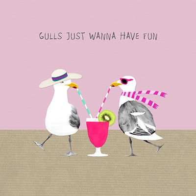 "Gulls Just Wanna Have Fun" Card
